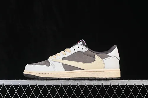 All categories Air Jordan Jordan series basketball shoes Air Jordan 1 Low ZG version Travis Scott x Air Jordan 1 Low OG AJ1 Joe 1 undercut low top full head layer DM7866-162